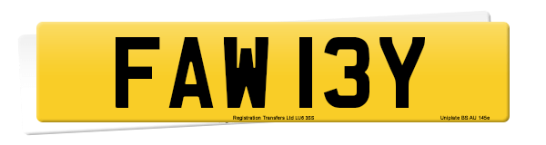 Registration number FAW 13Y